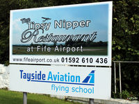 Fife Airport - Airfield entrance sign at Glenrothes EGPJ - by Clive Pattle