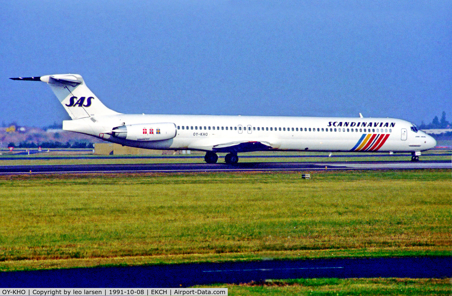 OY-KHO, 1991 McDonnell Douglas MD-81 (DC-9-81) C/N 53003, Copenhagen Kastrup 8.10.91.
A/C crashed shortly after take of from Arlanda Scockholm Sweden 27.12.91