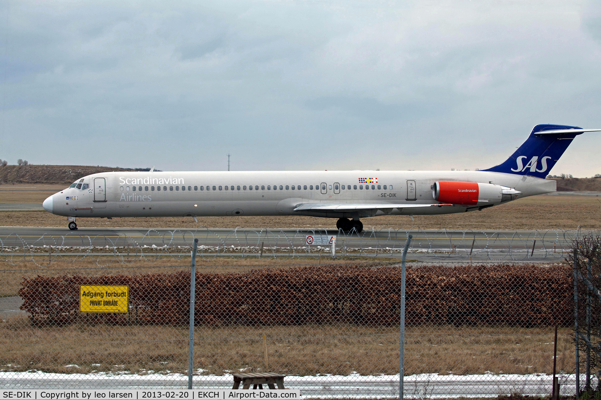 SE-DIK, 1988 McDonnell Douglas MD-82 (DC-9-82) C/N 49728, Copenhagen Kastrup 20.2.13