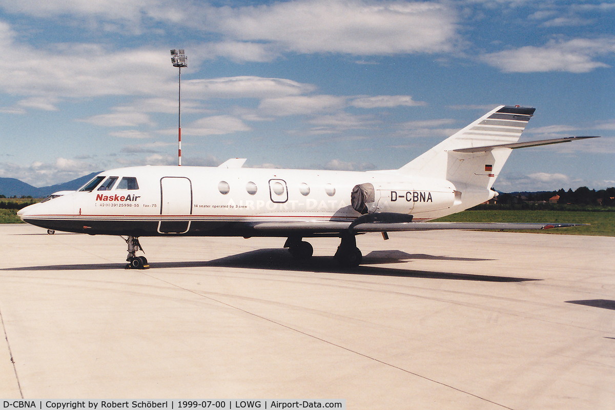 D-CBNA, 1966 Dassault Falcon (Mystere) 20C C/N 63, D-CBNA @ LOWG 1999