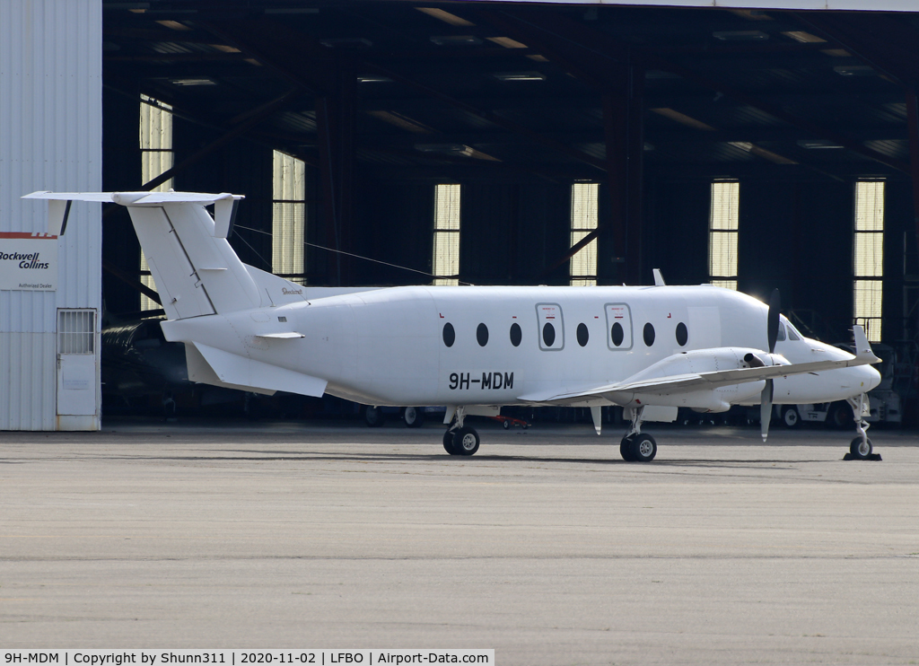 9H-MDM, 1999 Beech 1900D C/N UE-385, Parked at the General Aviation area for maintenance...