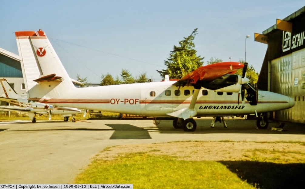 OY-POF, 1969 De Havilland Canada DHC-6-300 Twin Otter C/N 235, Billund 10.9.1999