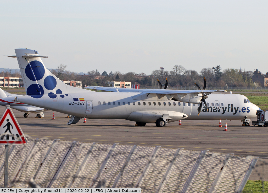 EC-JEV, 2005 ATR 72-212A C/N 717, Parked at the General Aviation area...