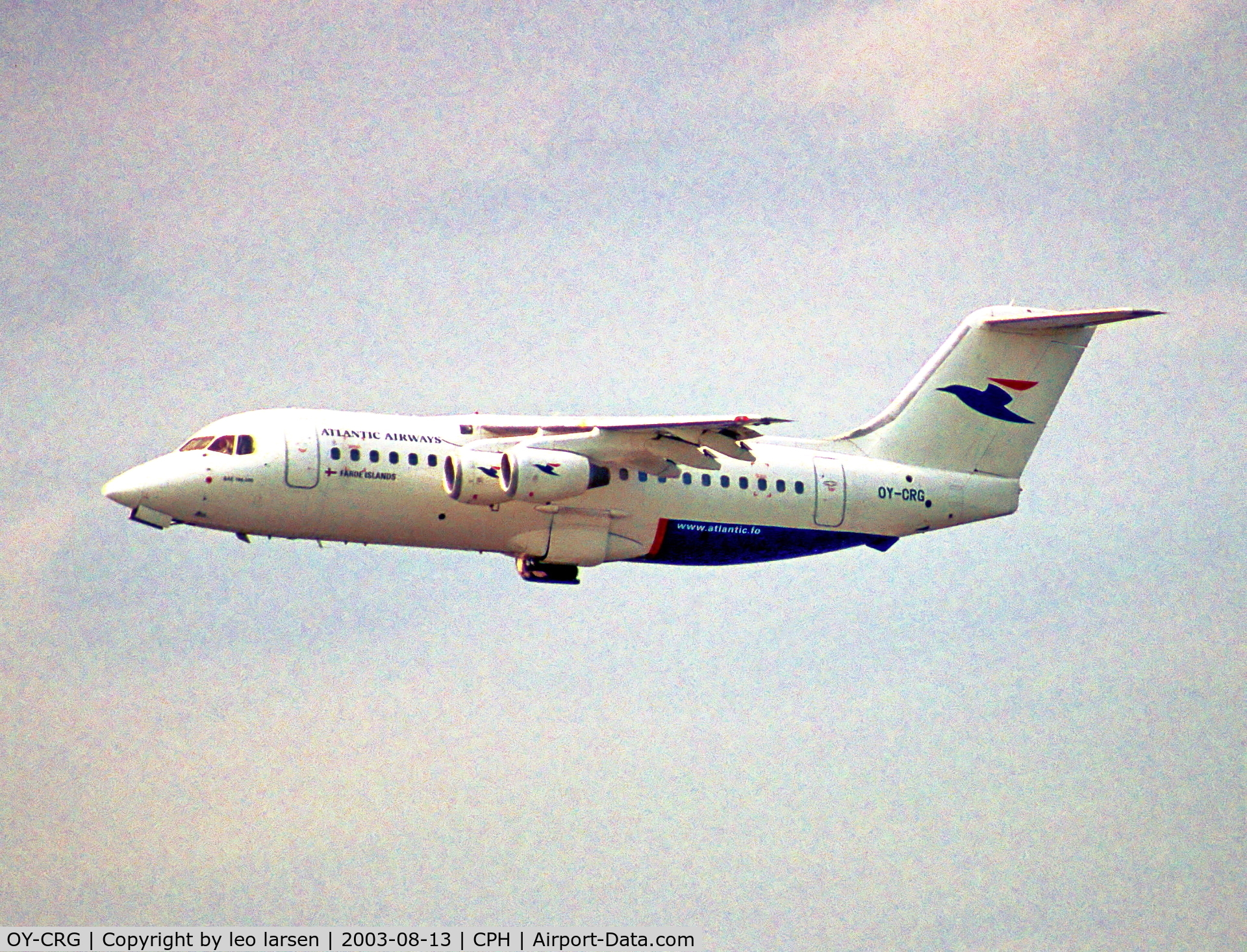 OY-CRG, 1987 British Aerospace BAe.146-200 C/N E2075, Copenhagen 13.8.2003