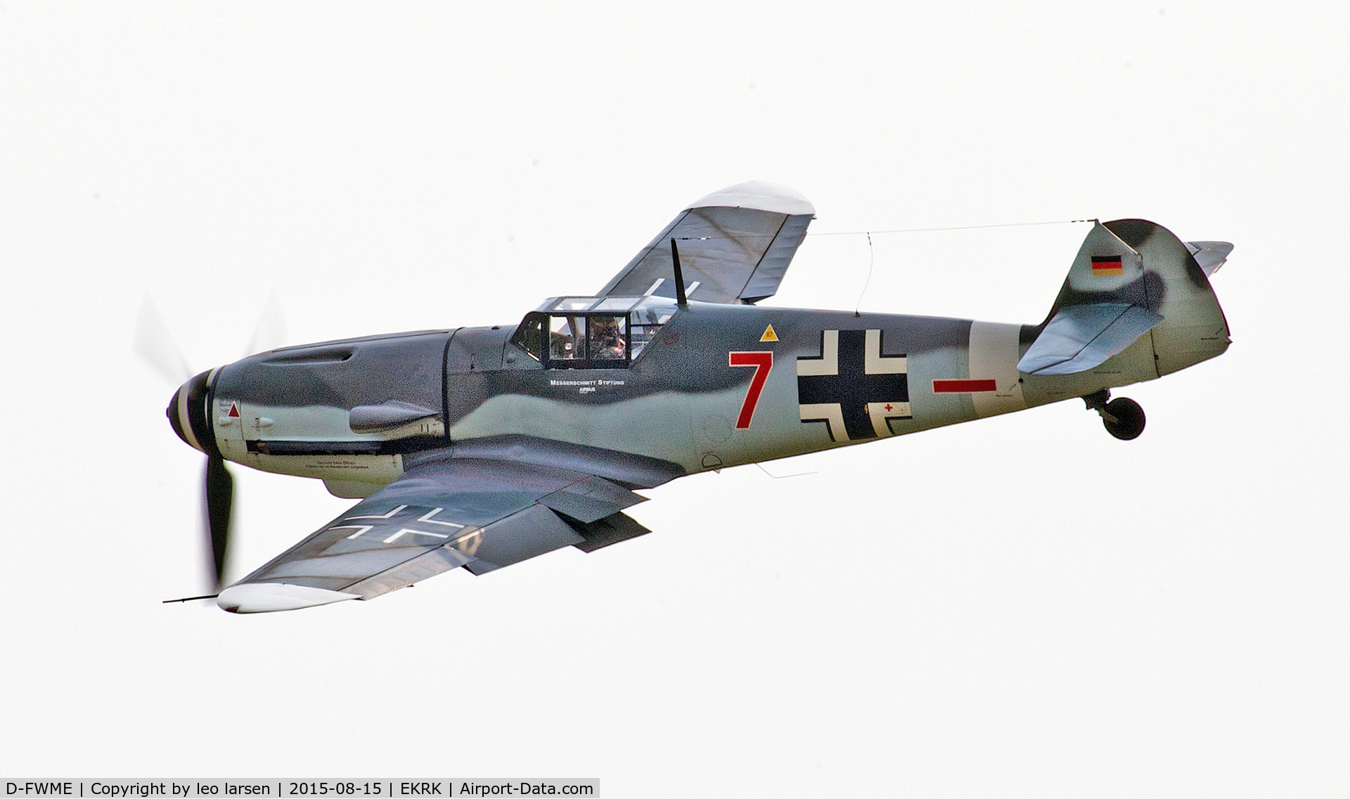 D-FWME, Messerschmitt Bf-109G-4 C/N 0139, Roskilde Air Show 15.8.2025