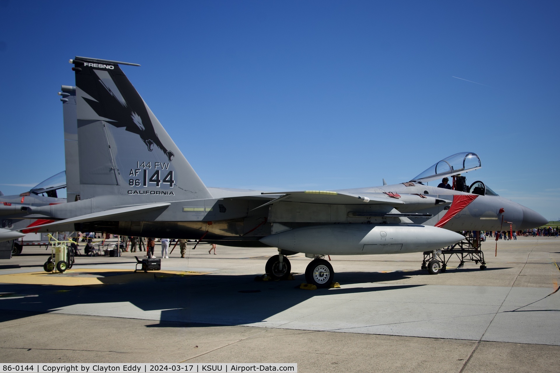 86-0144, 1986 McDonnell Douglas F-15C Eagle C/N 0989/C372, Travis AFB airshow California 2024.