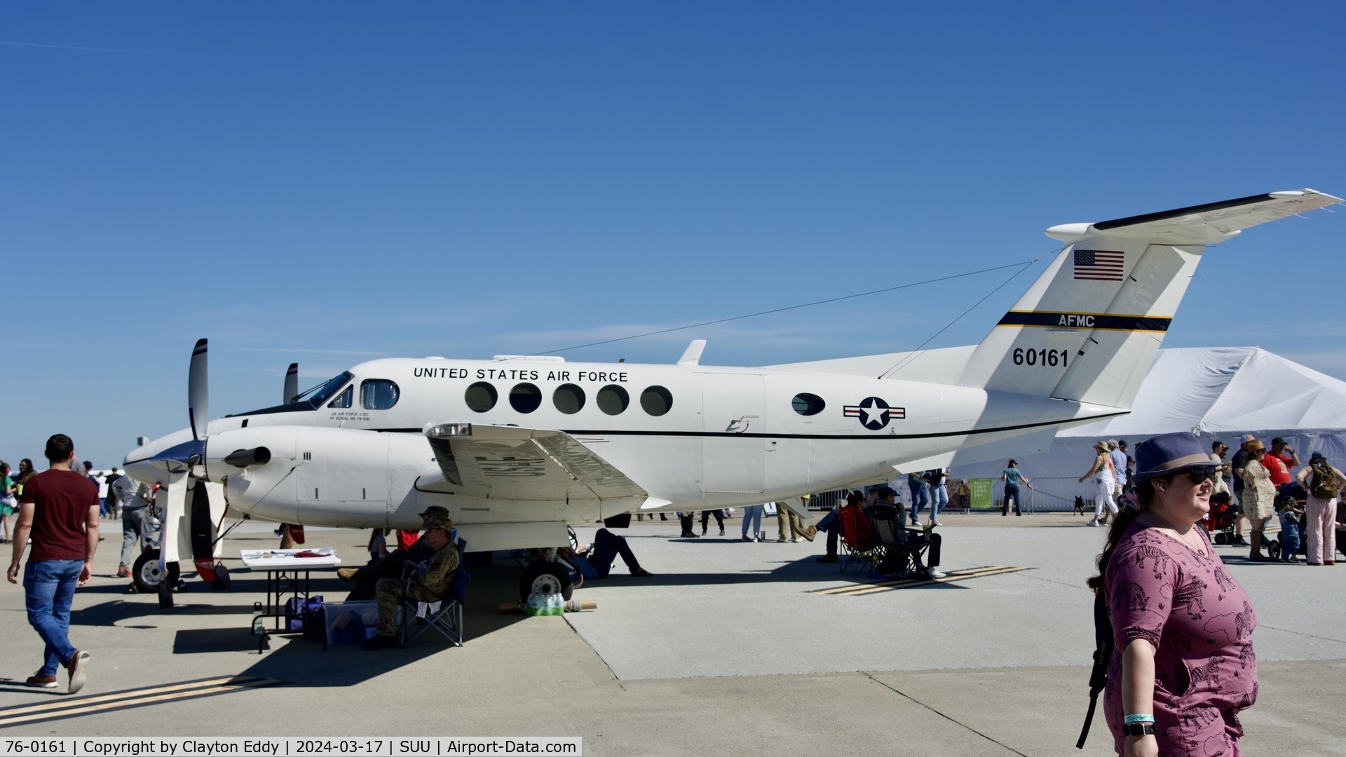 76-0161, 1976 Beech C-12C Huron C/N BD-018, Travis AFB airshow California 2024.