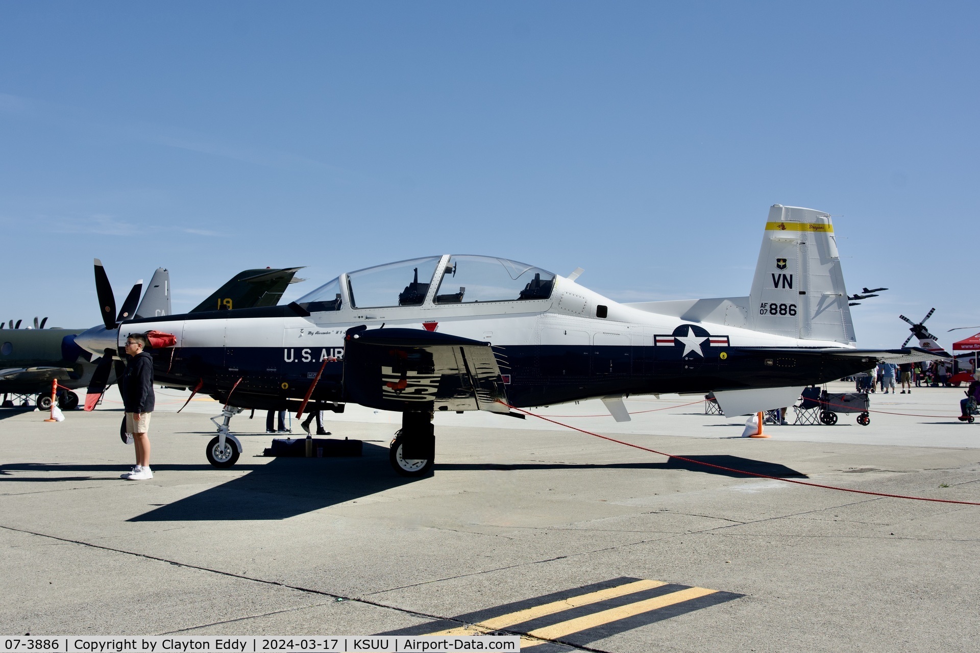07-3886, Raytheon T-6 Texan II C/N PT-441, Travis AFB airshow California 2024.
