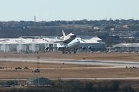 OV-105 @ NFW - Shuttle Endeavor and the Shuttle Carrier Aircraft departing NASJRB Ft.Worth (Carswell AFB)
