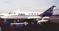 G-FRAH @ EGLF - Dassault Falcon 20 of FRAviation as high speed taget towing aircraft of FRA at Farnborough International 1990