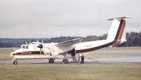 C-GCTC @ EGLF - De Havilland Canada DHC-5D Buffalo demonstrator at Farnborough International 1980