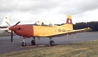 HB-HAO @ EGLF - Pilatus PC-7 Turbo Trainer at Farnborough International 1980