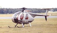G-HOOK @ EGLF - Hughes 500D at Farnborough International 1980