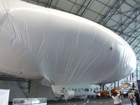 N605SK @ EDNY - Airship Industries Skyship 600 undergoing maintenance inside the Zeppelin-hangar at Friedrichshafen airport
