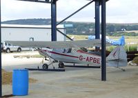 G-APBE @ EGKA - Auster 5 (minus propeller) in what should in the future develop into a hangar at Shoreham airport