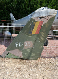 FU-29 - Only last piece of a Belgium Air Force F-84F preserved inside Savigny-les-Beaune Museum - by Shunn311