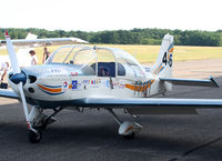 F-PAKT @ LFSH - Parked in front of the hangar with many promoting stickers... - by Shunn311