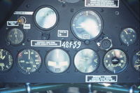 N332CA @ KDPA - Instrument panel of rear cockpit.