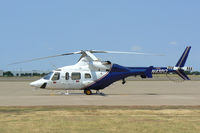 N430Q @ AFW - This helicopter set an around the world speed record in 1996. 
http://www.bowerhelicopter.com/atw/day1.html