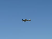 N3395G @ CMA - 1942 Republic P-47G THUNDERBOLT 'Jug', P&W R-2800 Double Wasp radial 2,300 Hp, overflight Rwy 26 - by Doug Robertson