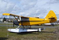 CF-GYF @ CAH3 - Stinson 108-2 Flying Station Wagon on floats at Courtenay Airpark, Courtenay BC