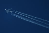 F-HPJA @ EGCC - Air France A380 high over Manchester airport - by Chris Hall