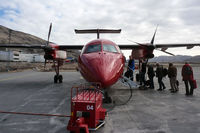 OY-GRI @ BGSF - Damaged beyond repair after skidding of the runway on landing in Ilulissat (JAV) January, 29, 2014. Photo taken eight months before. Seen here boarding for a flight to Nuuk (GOH). - by Tomas Milosch