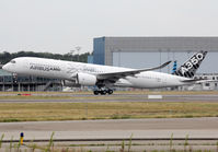 F-WWYB @ LFBO - C/n 0005 - 5th A350 prototype wearing partial Carbon livery on take off for new tests - by Shunn311