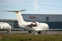 F-GRJI @ LFRU - Canadair Regional Jet CRJ-100ER, BritAir HOP! parking area, Morlaix-Ploujean airport (LFRU-MXN) - by Yves-Q