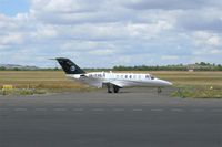 OE-FXE @ LFPN - Cessna 525A CitationJet CJ2, Taxiing after landing rwy 25R Toussus-Le-Noble airport (LFPN-TNF) - by Yves-Q
