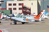 E20-6 @ LECU - Beechcraft 95-B55 Baron of the Ejercito del Aire at Madrid Cuatro Vientos Airport