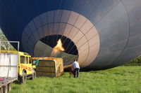 G-CENX @ EGSH - Being inflated in a field off Bluebell Road, Norwich.