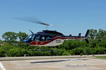 N574AE - Departing Lake Granbury Medical Center - Granbury, TX