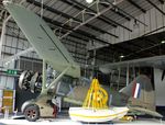 R9125 - Westland Lysander III (getting dismantled for removal from the Battle of Britain Hall) at the RAF-Museum, Hendon