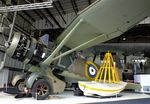 R9125 - Westland Lysander III (getting dismantled for removal from the Battle of Britain Hall) at the RAF-Museum, Hendon