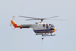D-HDDP @ EDVE - MBB Bo 105C of the DLR, carrying an external load at Braunschweig-Wolfsburg airport, BS/Waggum