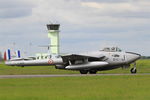 F-AZOO @ LFOA - De Havilland (FFA) Vampire FB.6 (DH-100), Taxiing, Avord Air Base 702 (LFOA) Open day 2016 - by Yves-Q