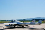 HB-RVN @ LFSX - De Havilland (FFA) Vampire FB.6 (DH-100), Taxiing, Luxeuil-Saint Sauveur Air Base 116 (LFSX) - by Yves-Q
