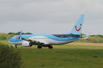 OO-JAU @ LFRB - Boeing 737-8K, Take off run rwy 25L, Brest-Bretagne airport (LFRB-BES) - by Yves-Q