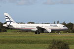 SX-DGD @ LFRB - Airbus A320-232, Taxiing rwy 25L, Brest-Bretagne airport (LFRB-BES) - by Yves-Q
