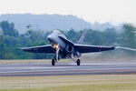 J-5015 @ LFSI - McDonnell Douglas FA-18C Hornet, Take off rwy 29, St Dizier-Robinson Air Base 113 (LFSI) - by Yves-Q