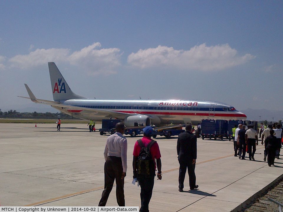 Cap-Haitien International Airport, Cap-Haitien Haiti (MTCH) - American Airlines aircraft after landing at the airport of Cap-Haitien