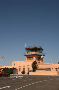 Santa Fe Municipal Airport (SAF) - Santa Fe Municipal  - Terminal Building and Tower built in the Santa Fe southwest style in 1957 - by Zane Adams