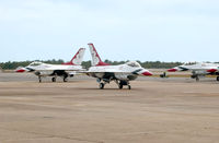 Eglin Afb Airport (VPS) - Thunderbirds 2 and 3 taxi out just before a performance at the Eglin AFB Open House, April 10, 2010. (an f-stop5.6 photo by Bill Thornton) - by Bill Thornton, Former Managing Editor, USAF Flying Safety Magazine