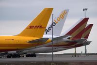 Leipzig/Halle Airport, Leipzig/Halle Germany (EDDP) - Monday afternoon tail parade...... - by Holger Zengler