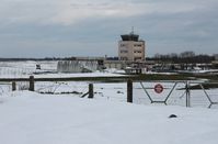 Cherbourg Maupertus Airport, Cherbourg France (LFRC) - Sous la neige, Mars 2013 - by Peter Hamer