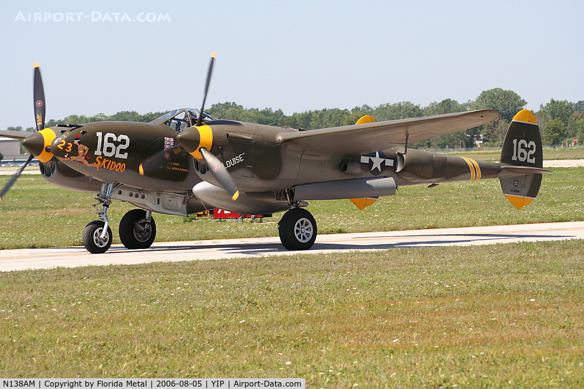 N138AM, 1943 Lockheed P-38J Lightning C/N 44-23314, P-38