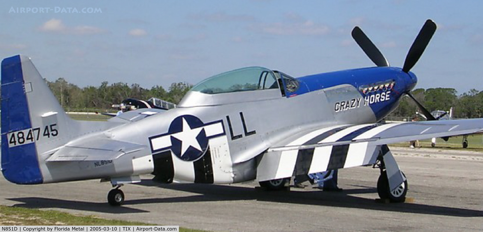 N851D, 1944 North American P-51D Mustang C/N 44-84745, P-51 Crazy Horse