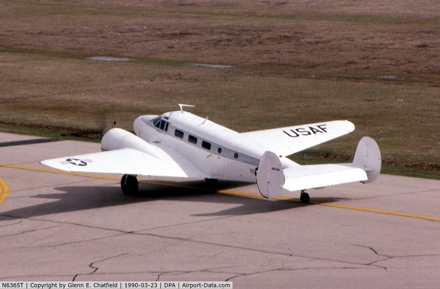 N6365T, 1952 Beech C-45H Expeditor C/N AF-617, C-45H 52-10687 taxiing out