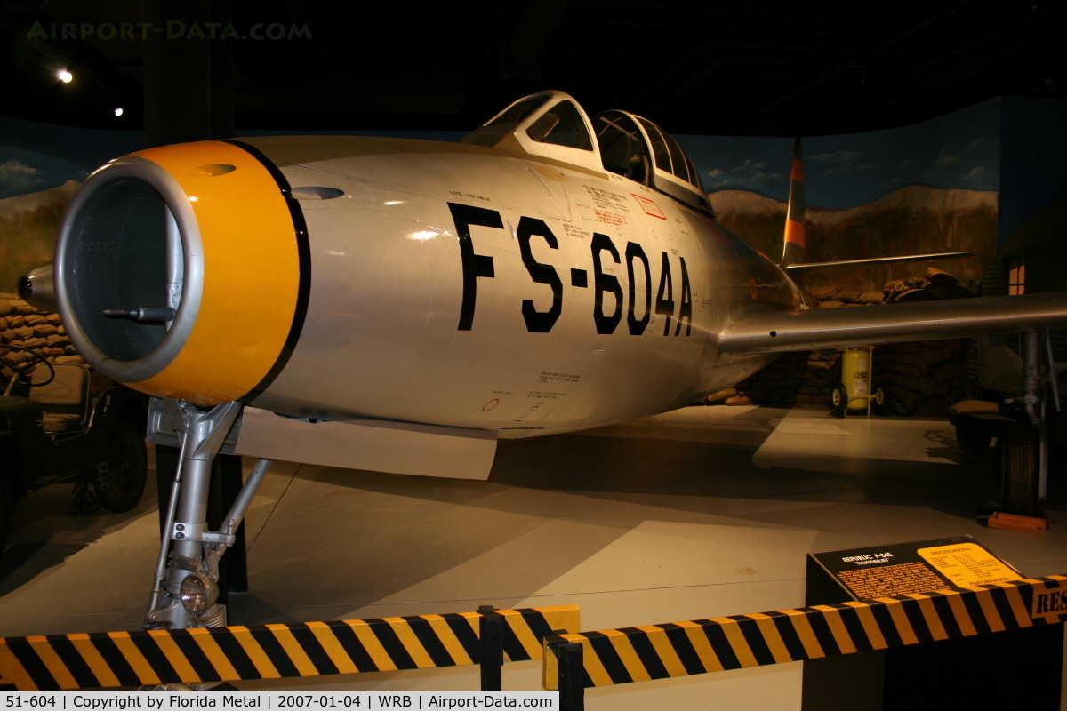 51-604, 1951 Republic F-84E Thunderjet C/N Not found 51-604, F-84E